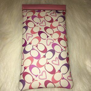 COACH  HERITAGE Bias Signature EYEGLASSES CASE
